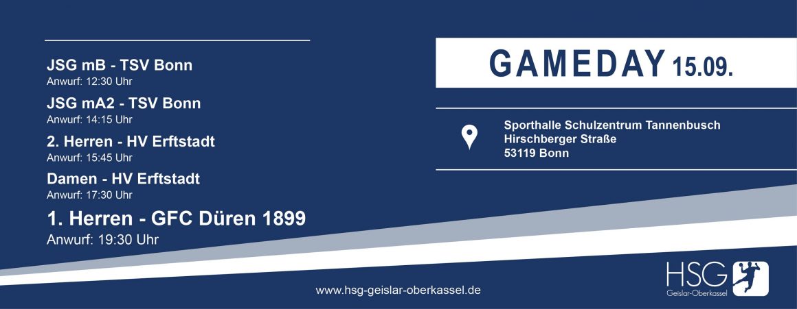 Heimspielauftakt: HSG Geislar-Oberkassel – SG GFC Düren 1899