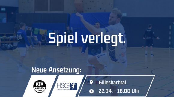 Spiel in Aachen verlegt! Spiel in Aachen verlegt!