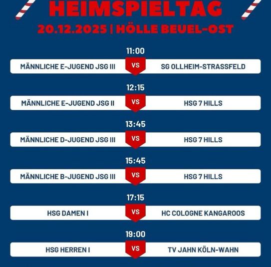 Der Weihnachtsspieltag am 20.12.2025