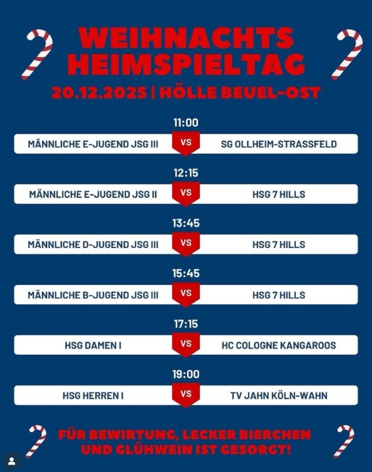 Der Weihnachtsspieltag am 20.12.2025 Der Weihnachtsspieltag am 20.12.2025